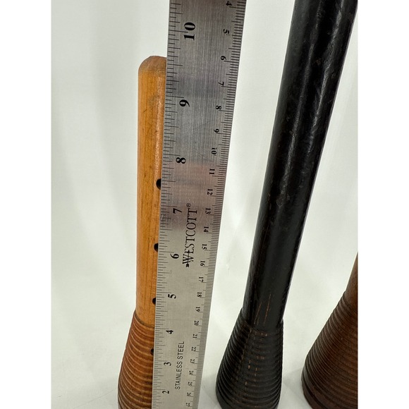 Vintage Wooden Spools Bobbins Thread Spindles Lot Set Industrial Decor‎ - Picture 3 of 5